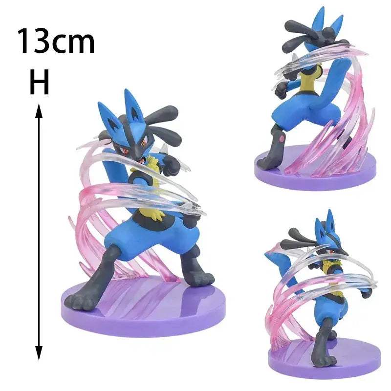 Lucario Anime Figure, Pokemon Figurines Riolu Action Model Doll Anime PVC Figure Statue 13 CM - ToylandEU