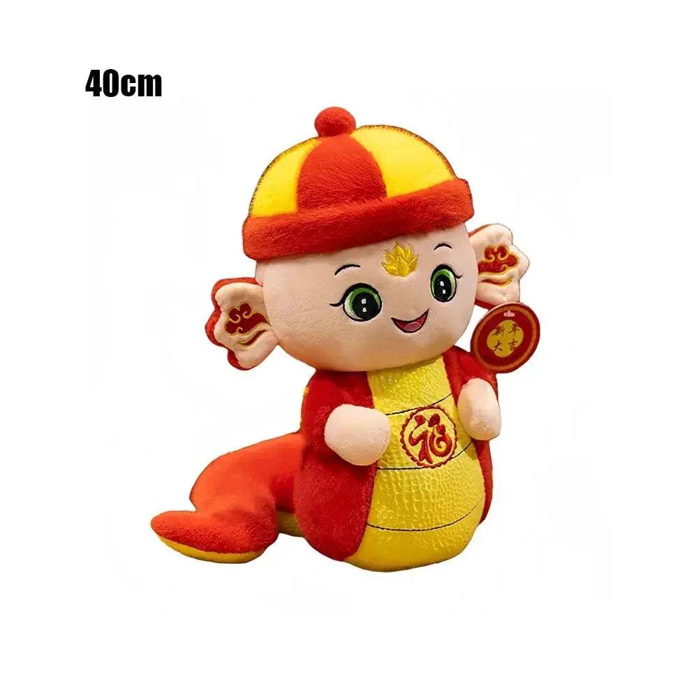 Lucky Wealth Plush Snake Doll For New Year Decor Festival - ToylandEU