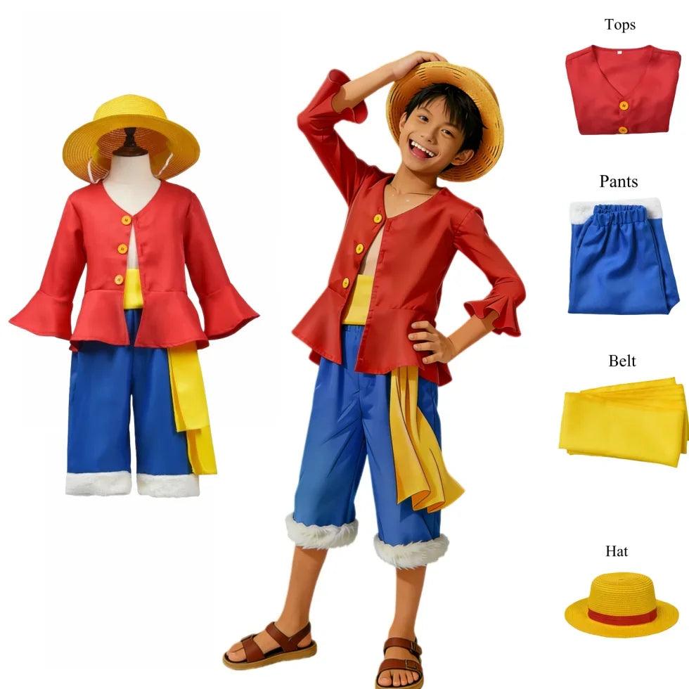 Luffy Cosplay Costume Set | Straw Hat & Belt | Toylandeu™