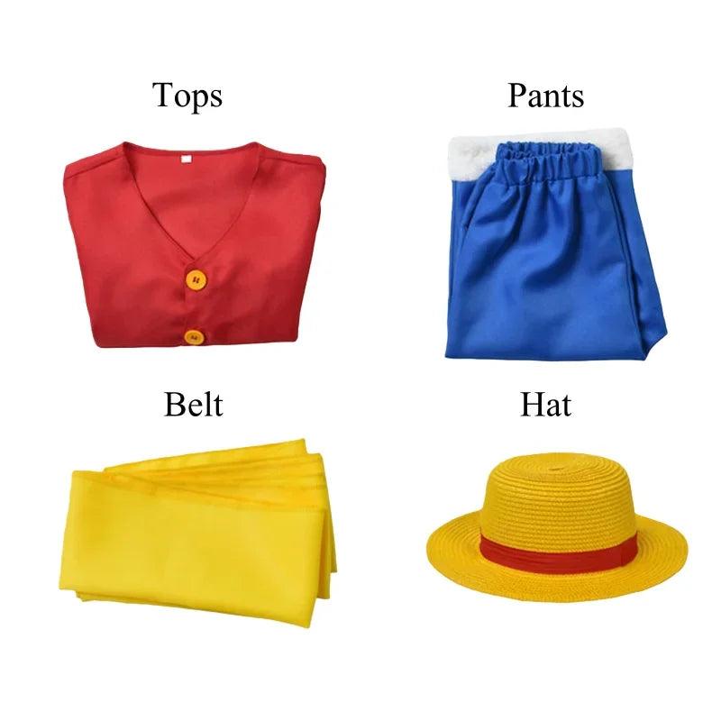Luffy Cosplay Costume Set | Straw Hat & Belt | Toylandeu™