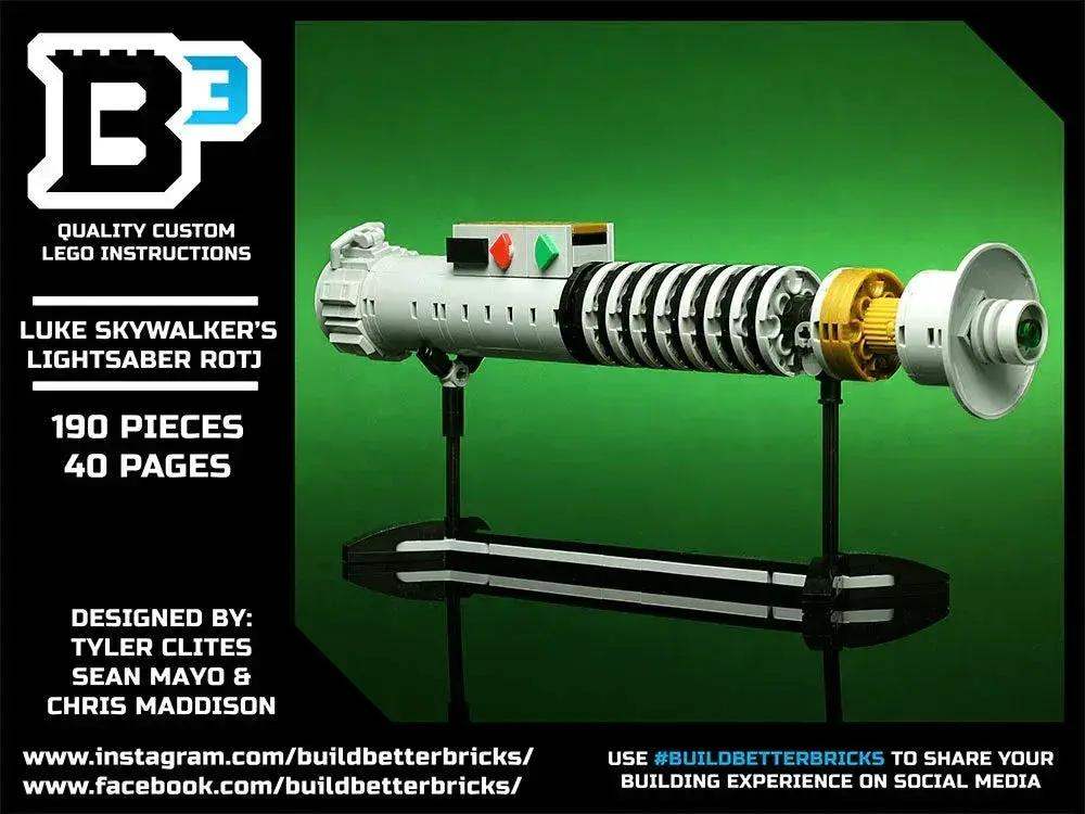 LEGO Luke Skywalker ROTJ Lightsaber With Stand Life Size - ToylandEU