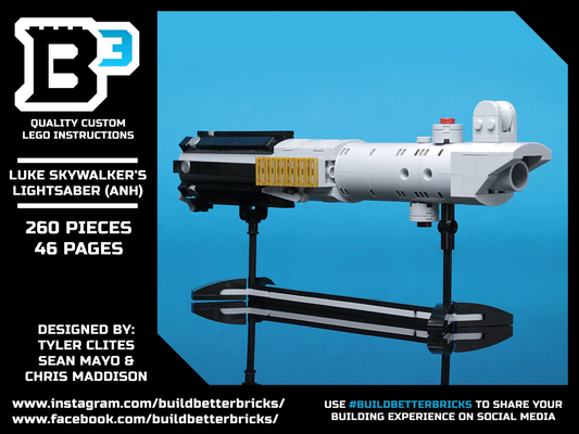 Luke Skywalker's A New Hope Lightsaber w/ Stand made using LEGO parts (Life-Size) -  ToylandEU™