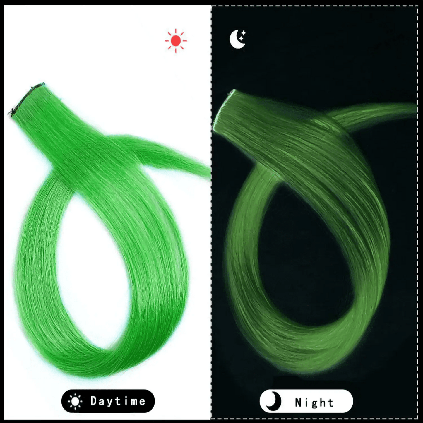  Luminescent In The Dark Clip In Hair Extensions -  ToylandEU™
