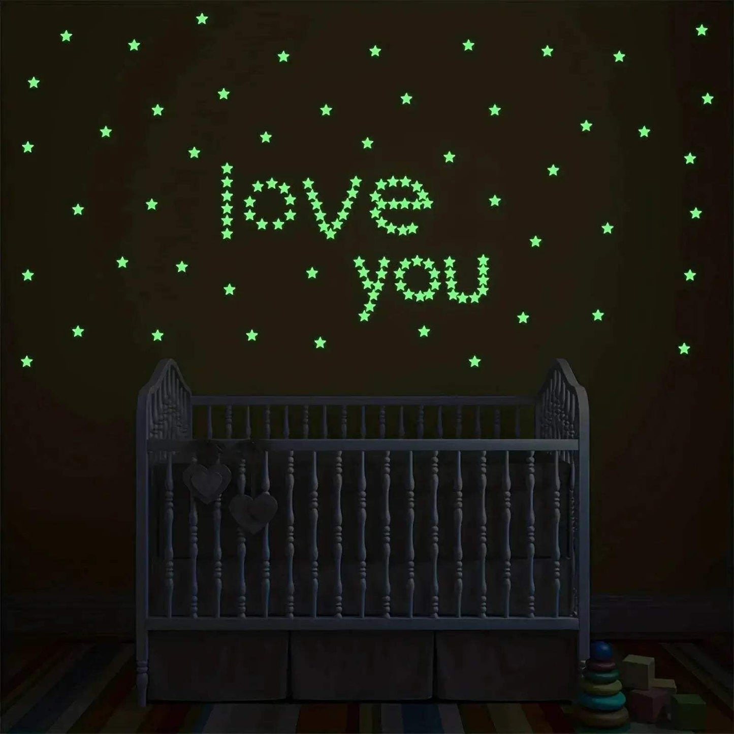  Luminous 3D Stars Moon Wall Stickers Toyland EU -  ToylandEU™