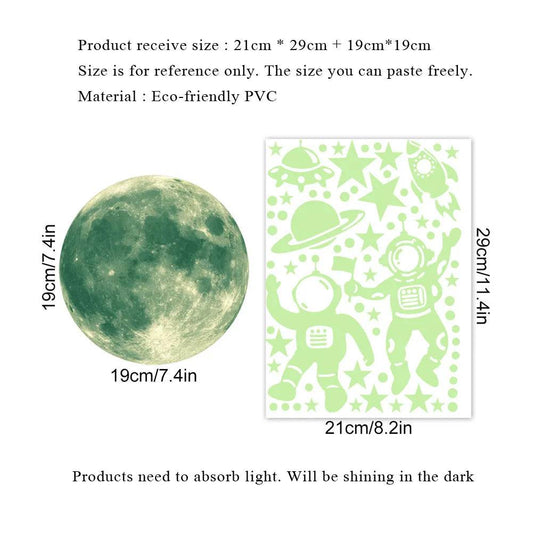 Luminous Astronaut Wall Sticker Glow In The Dark For Kids - ToylandEU