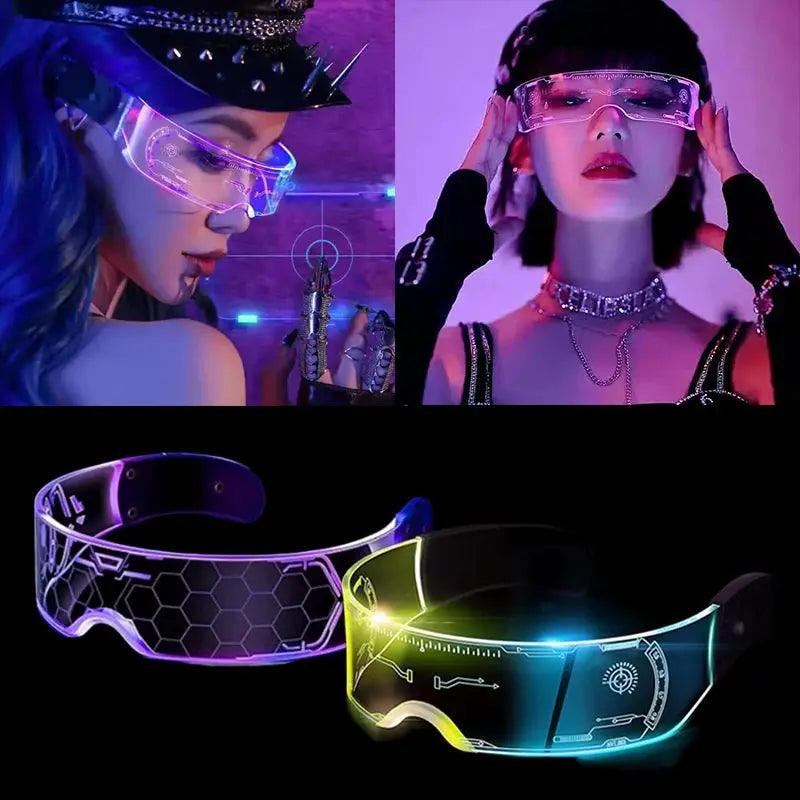  Luminous Cyberpunk Glasses LED 7 Colors Modes -  ToylandEU™