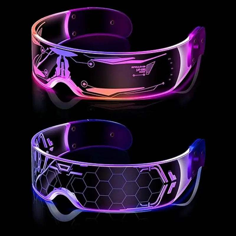  Luminous Cyberpunk Glasses LED 7 Colors Modes -  ToylandEU™