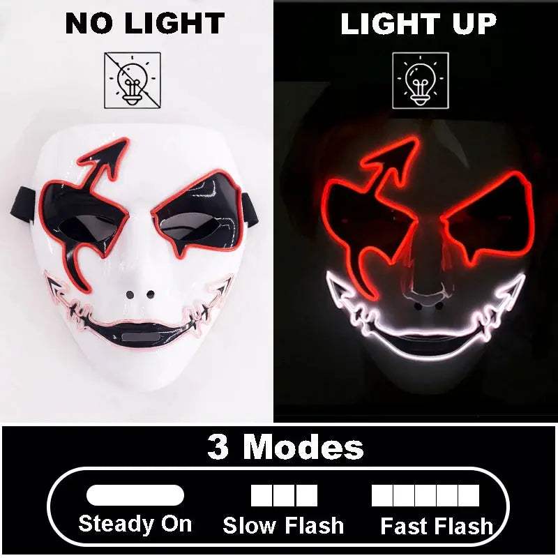  Luminous Devil Masquerade Mask Halloween Cosplay Glow -  ToylandEU™