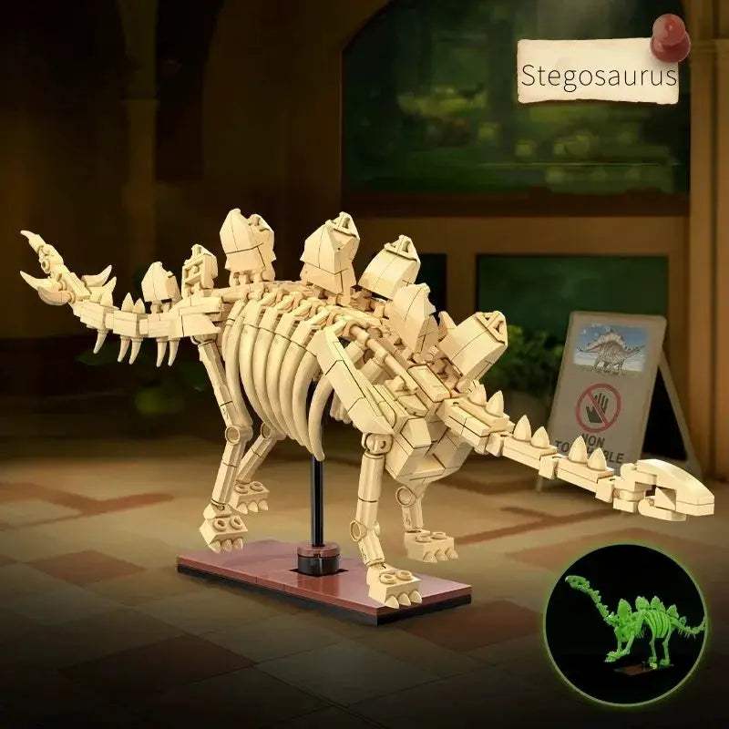  Luminous Dinosaur Skeleton Building Blocks 297 Pcs -  ToylandEU™