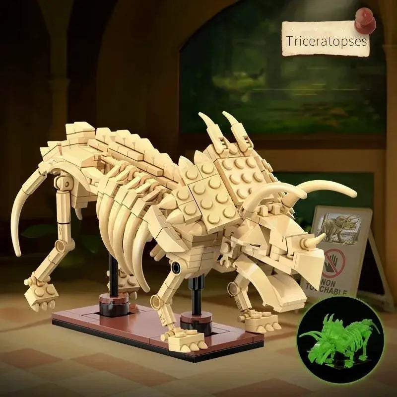  Luminous Dinosaur Skeleton Building Blocks 297 Pcs -  ToylandEU™