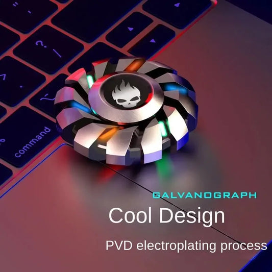 Spinner giratório luminoso com efeito de luz arco-íris e estrutura metálica para adolescentes e adultos - ToylandEU