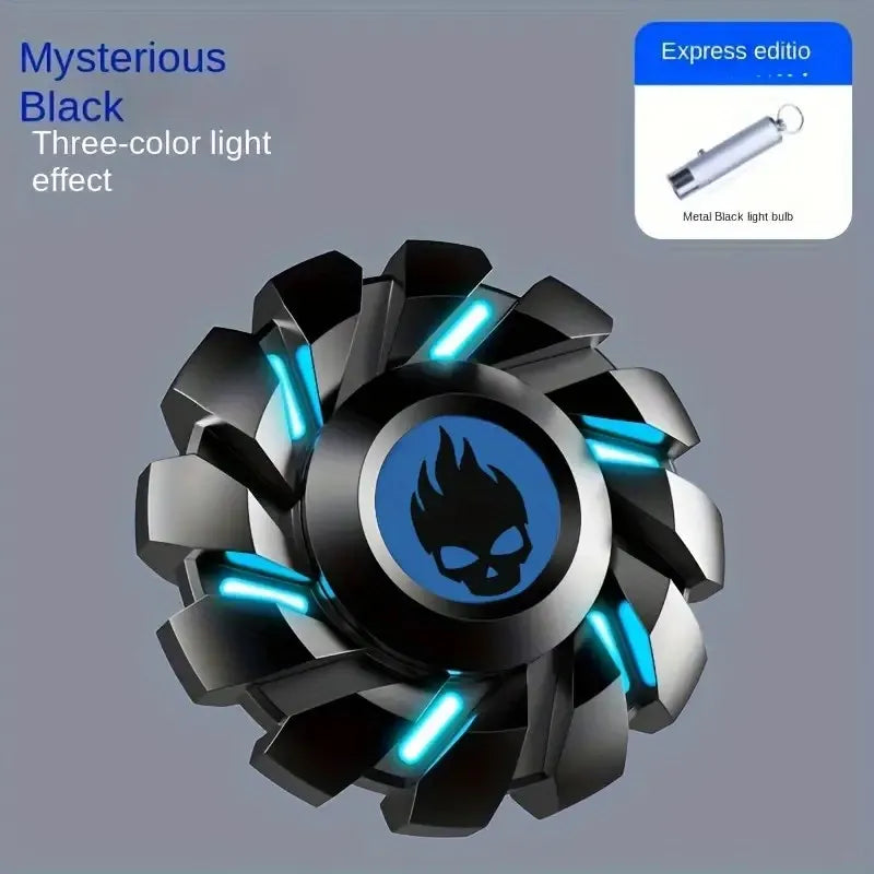 Luminous Fidget Spinner Rainbow Light Glow Effect Metal Construction For Teens And Adults - ToylandEU