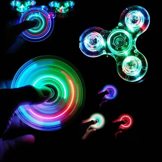 Luminous LED Fidget Spinner Glow In Dark Stress Relief Toy - ToylandEU