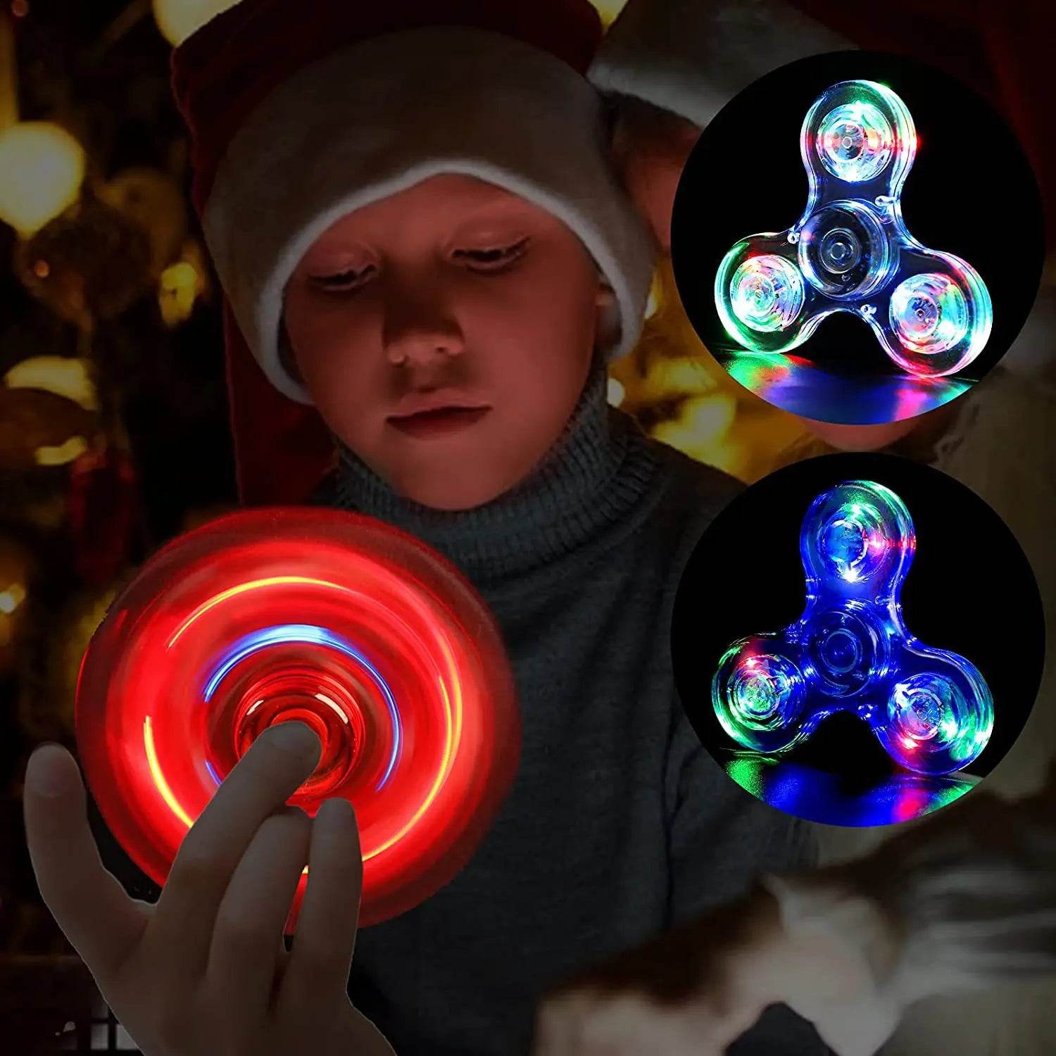 Luminous LED Fidget Spinner Glow In Dark Stress Relief Toy - ToylandEU
