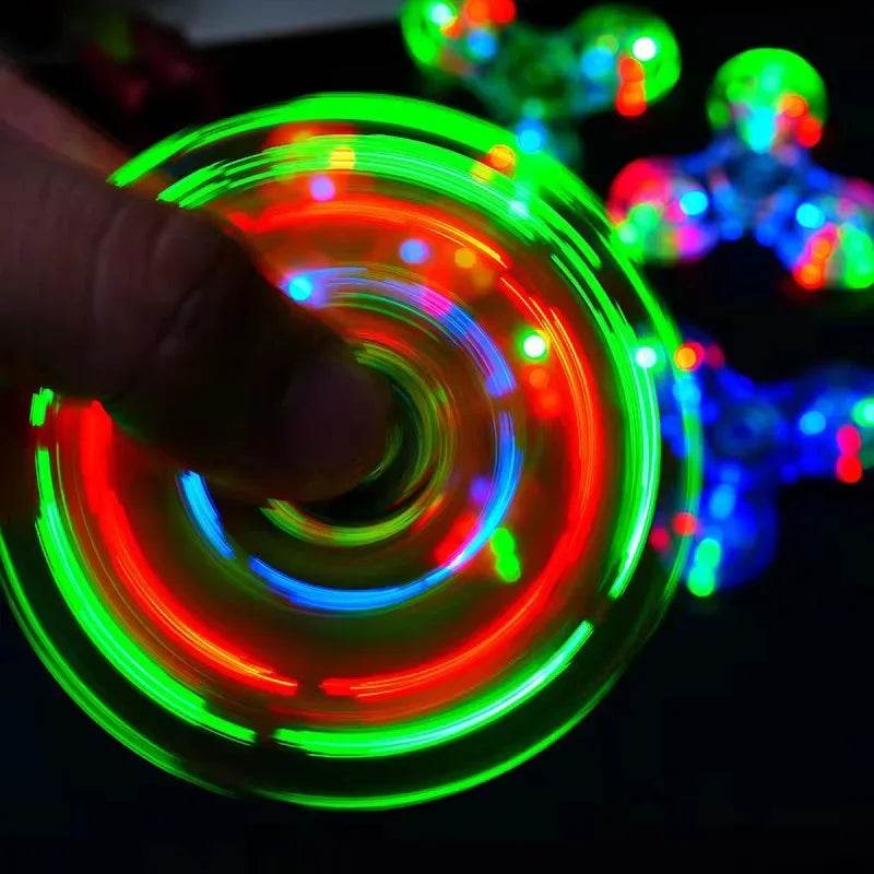 Luminous LED Fidget Spinner Glow In Dark Stress Relief Toy - ToylandEU