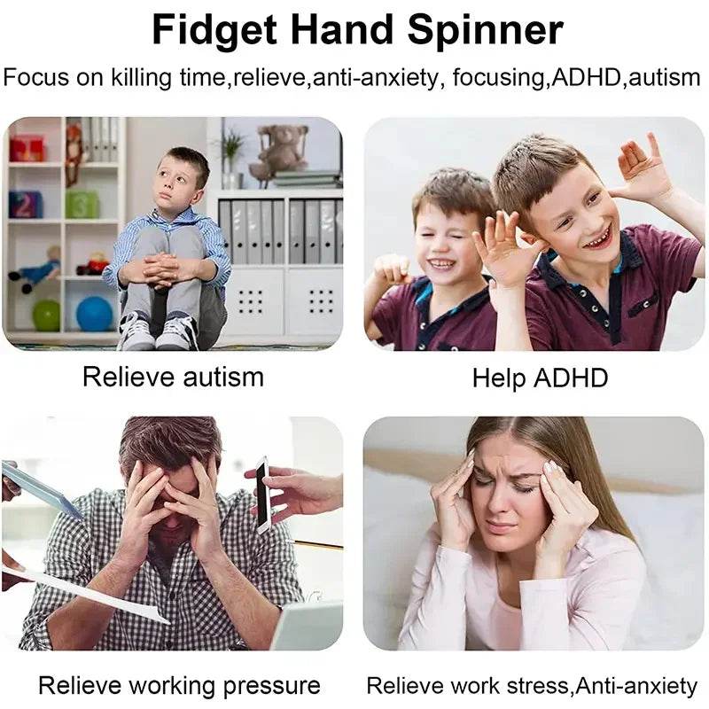 Luminous LED Fidget Spinner Glow In Dark Stress Relief Toy - ToylandEU