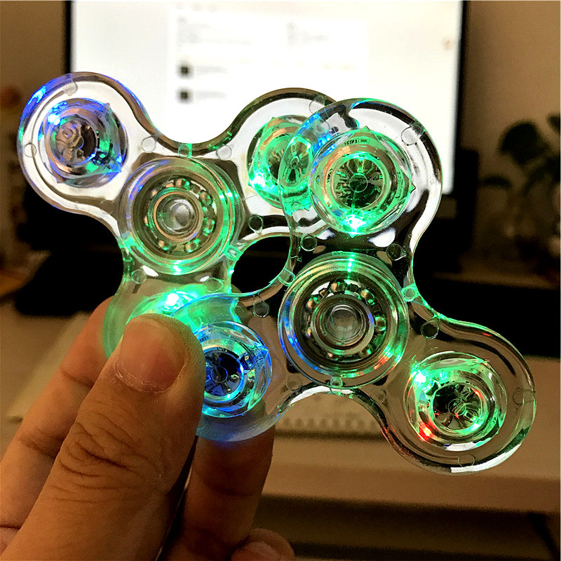 Glow-In-The-Dark Luminous LED Fidget Spinner - Top Hand Spinners - ToylandEU