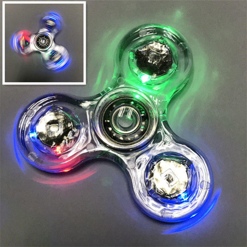 Glow-In-The-Dark Luminous LED Fidget Spinner - Top Hand Spinners - ToylandEU