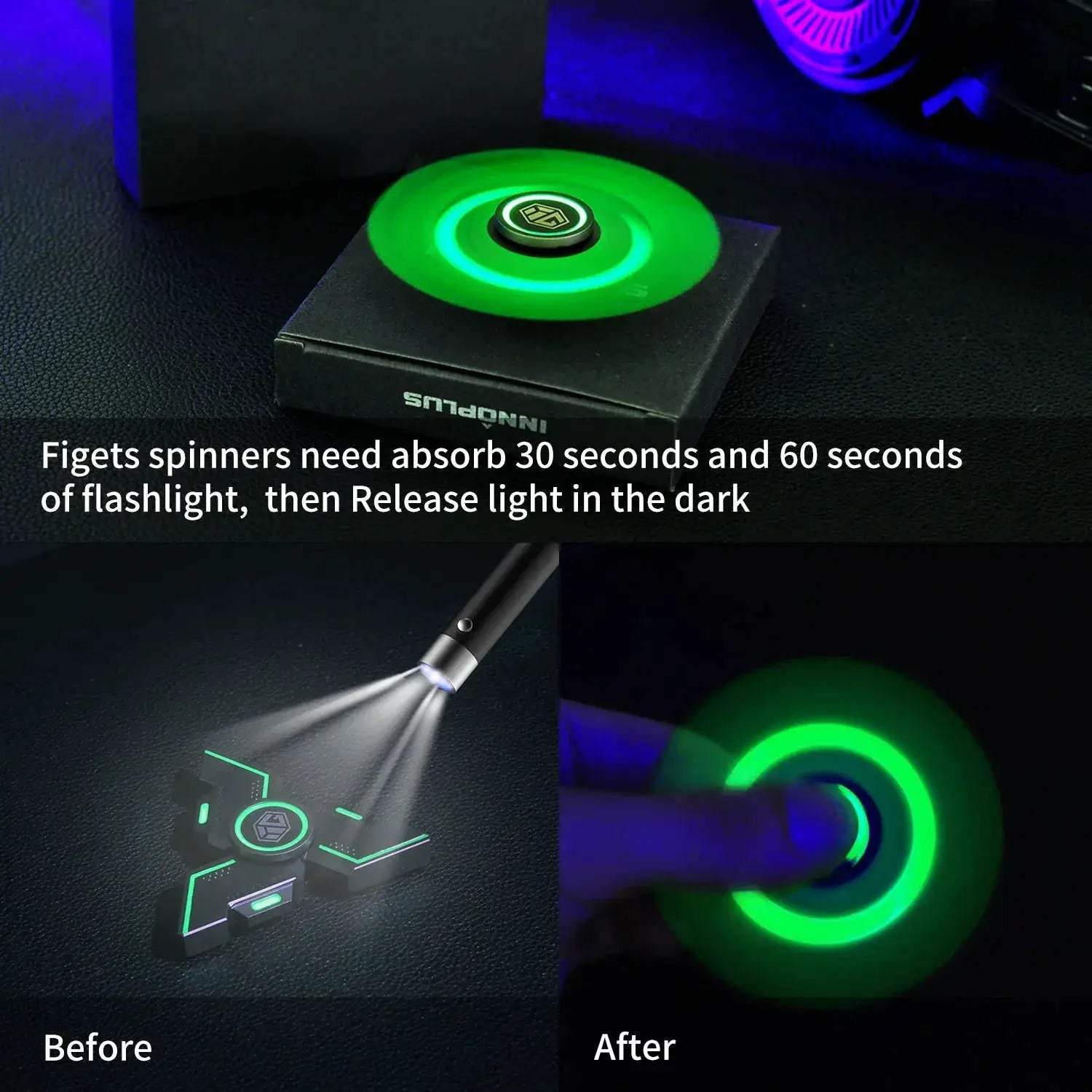 Luminous Metal Fidget Spinner For Stress Relief And Focus - ToylandEU