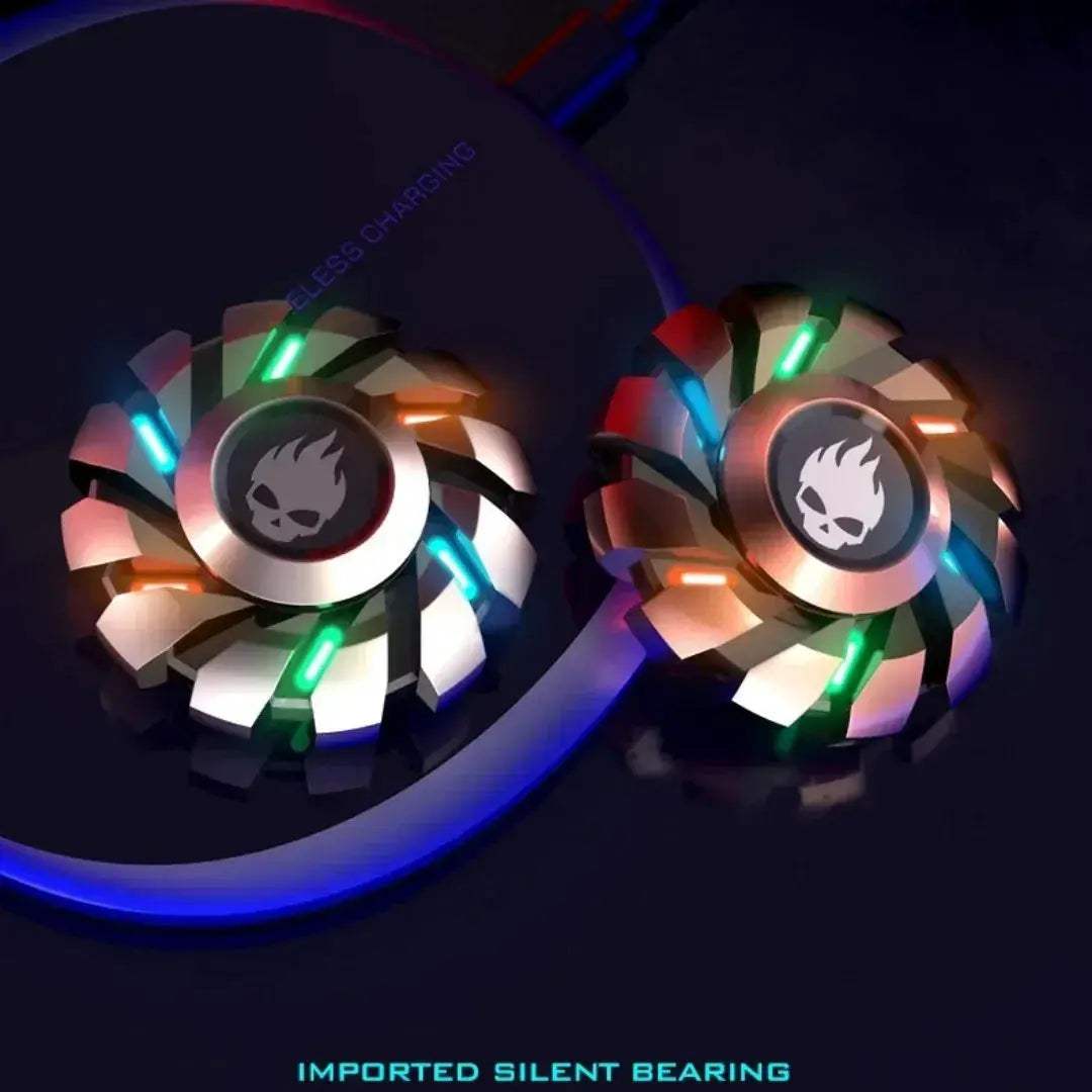 Luminous Metal Fingertip Fidget Spinner EDC Toy Rainbow - ToylandEU