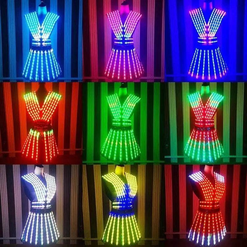  Luminous Rainbow Dance Clothes LED Costumes Light Up Dress -  ToylandEU™