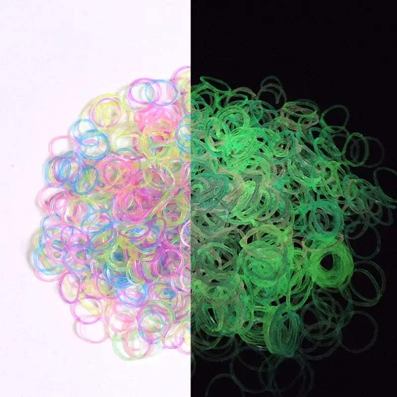 600pcs Colorful Loom Band DIY Bracelet Luminous Transparent Rubber Band Rainbow Circle Bracelet Children's Handmade Toys - ToylandEU