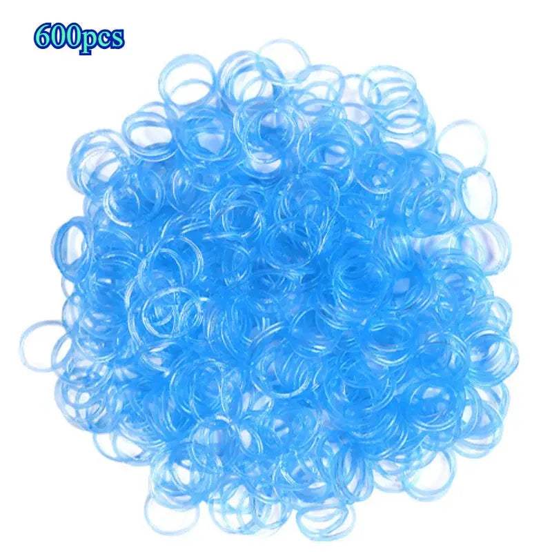 600pcs Colorful Loom Band DIY Bracelet Luminous Transparent Rubber Band Rainbow Circle Bracelet Children's Handmade Toys - ToylandEU