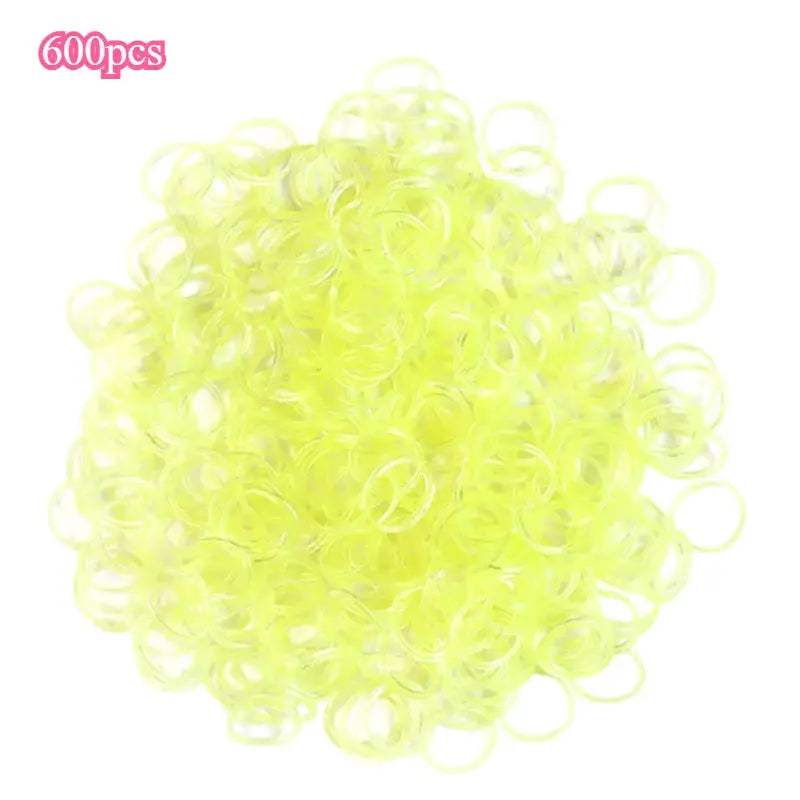 600pcs Colorful Loom Band DIY Bracelet Luminous Transparent Rubber Band Rainbow Circle Bracelet Children's Handmade Toys - ToylandEU