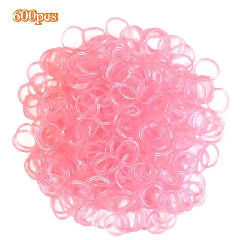 600pcs Colorful Loom Band DIY Bracelet Luminous Transparent Rubber Band Rainbow Circle Bracelet Children's Handmade Toys - ToylandEU