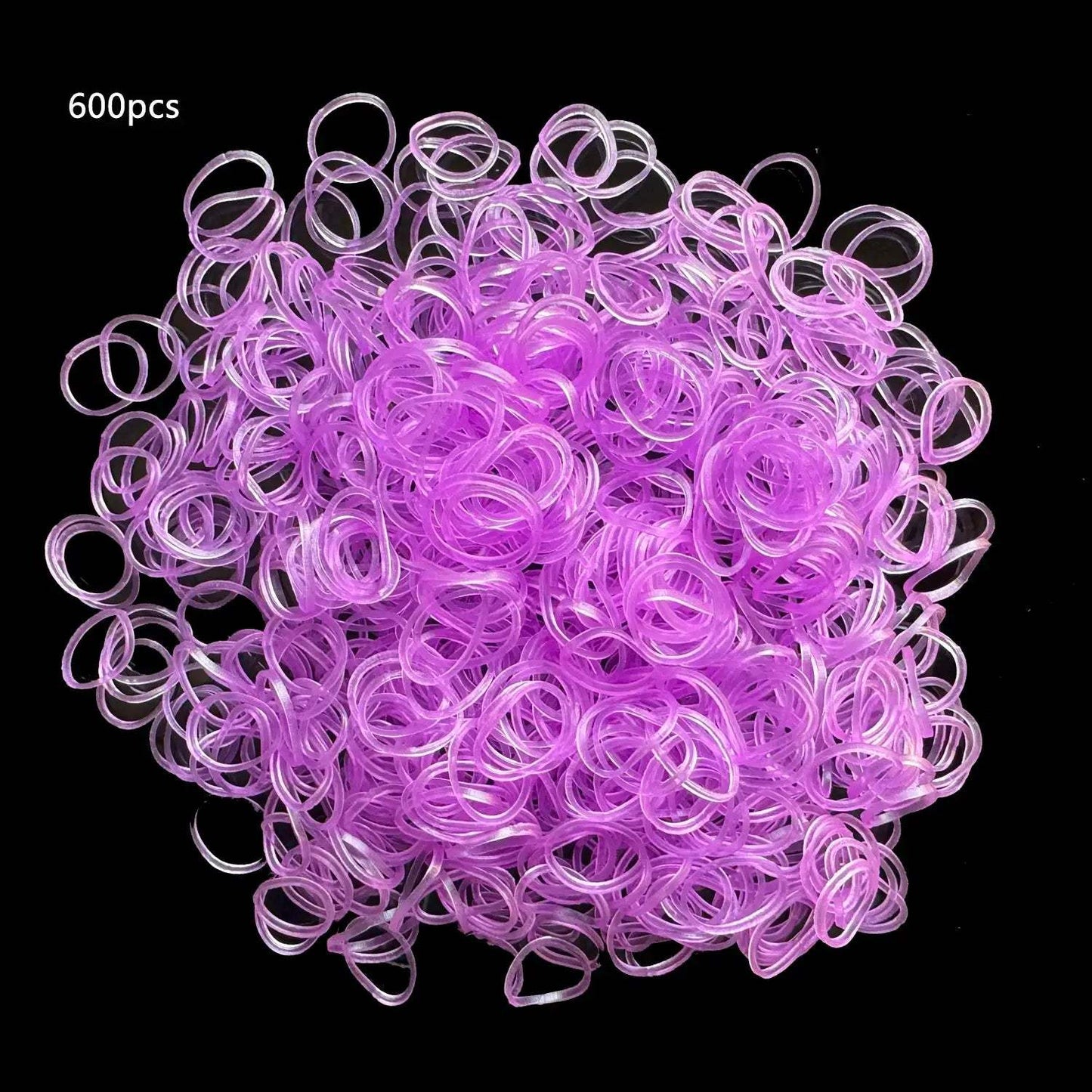 600pcs Colorful Loom Band DIY Bracelet Luminous Transparent Rubber Band Rainbow Circle Bracelet Children's Handmade Toys - ToylandEU