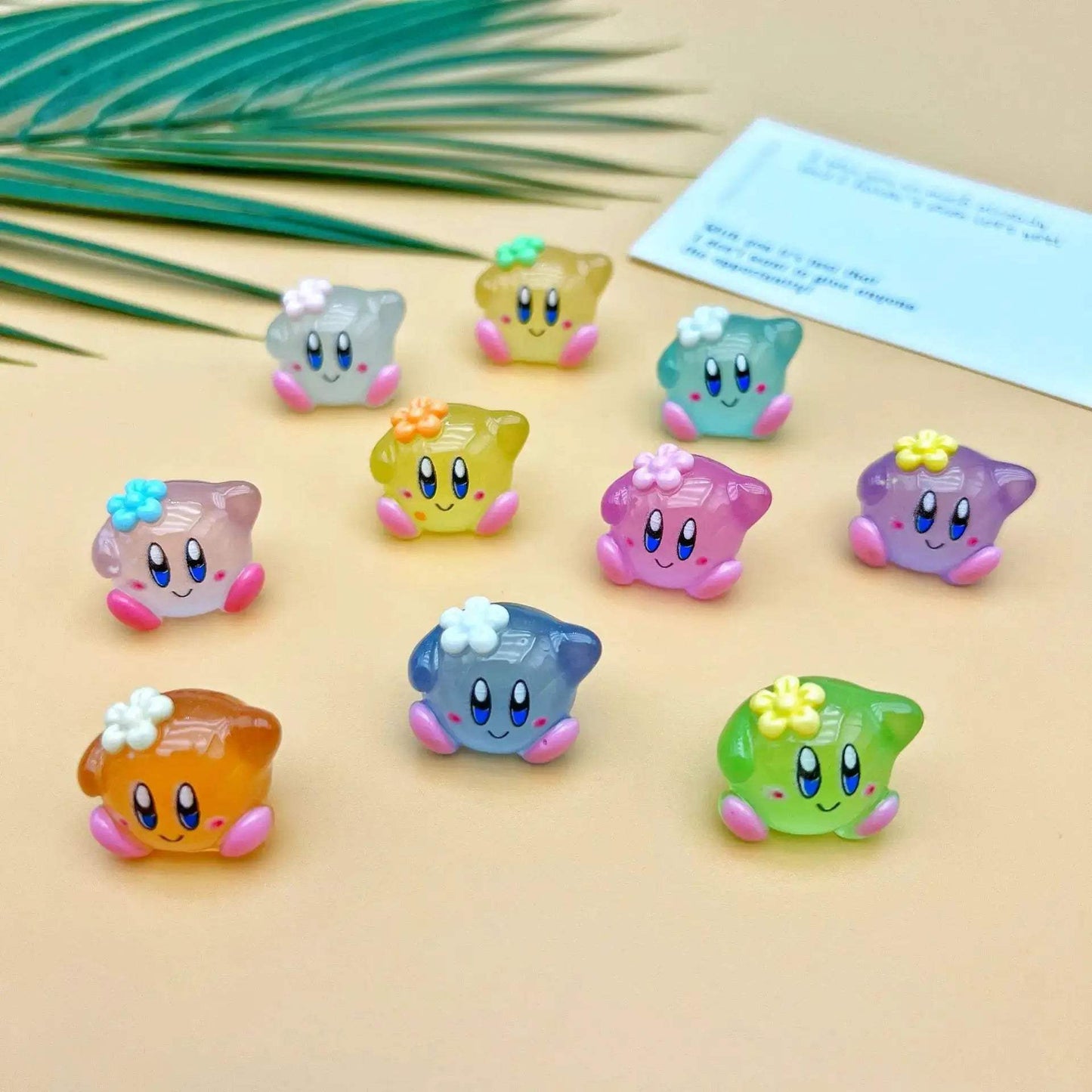 Luminous Star Kirby Action Figures Set With Resin Keychains - ToylandEU