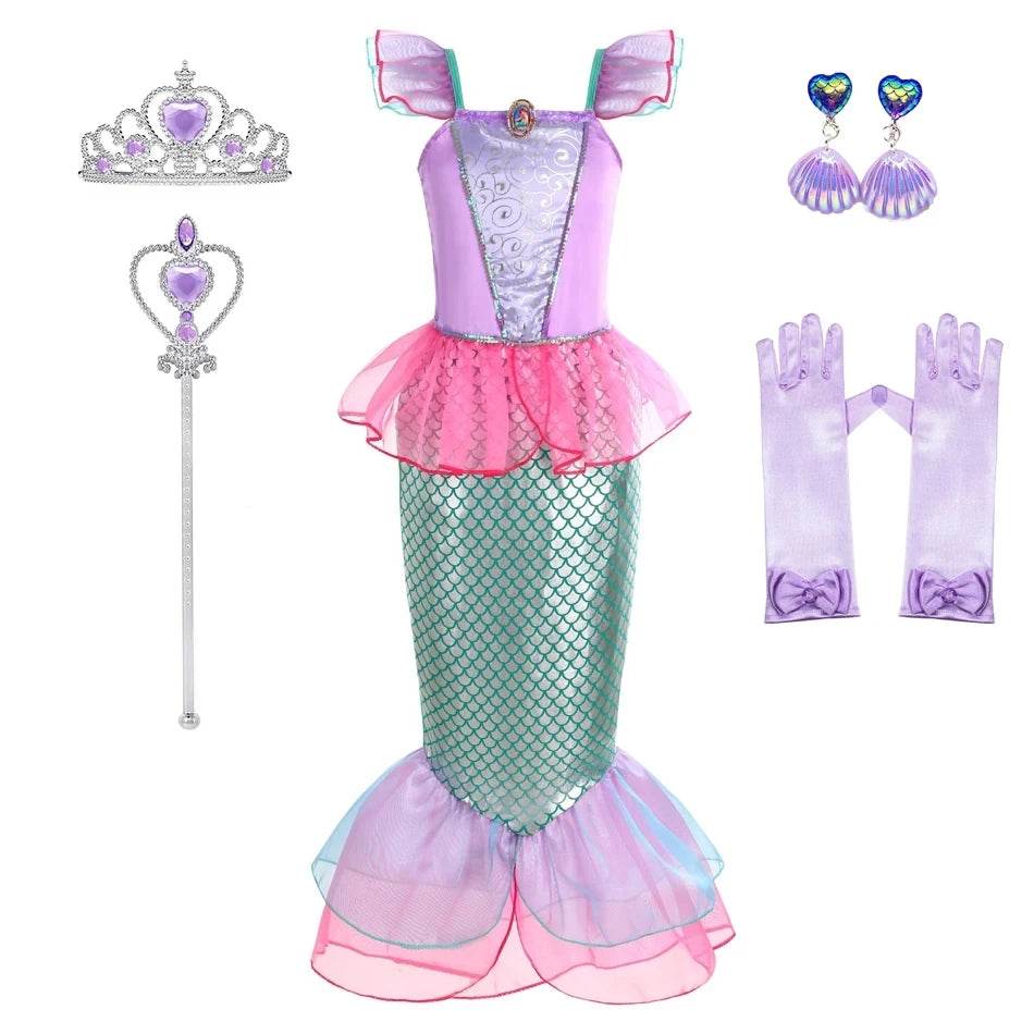 Luxurious Mermaid Dress With Sparkle Sequins For Girls - ToylandEU
