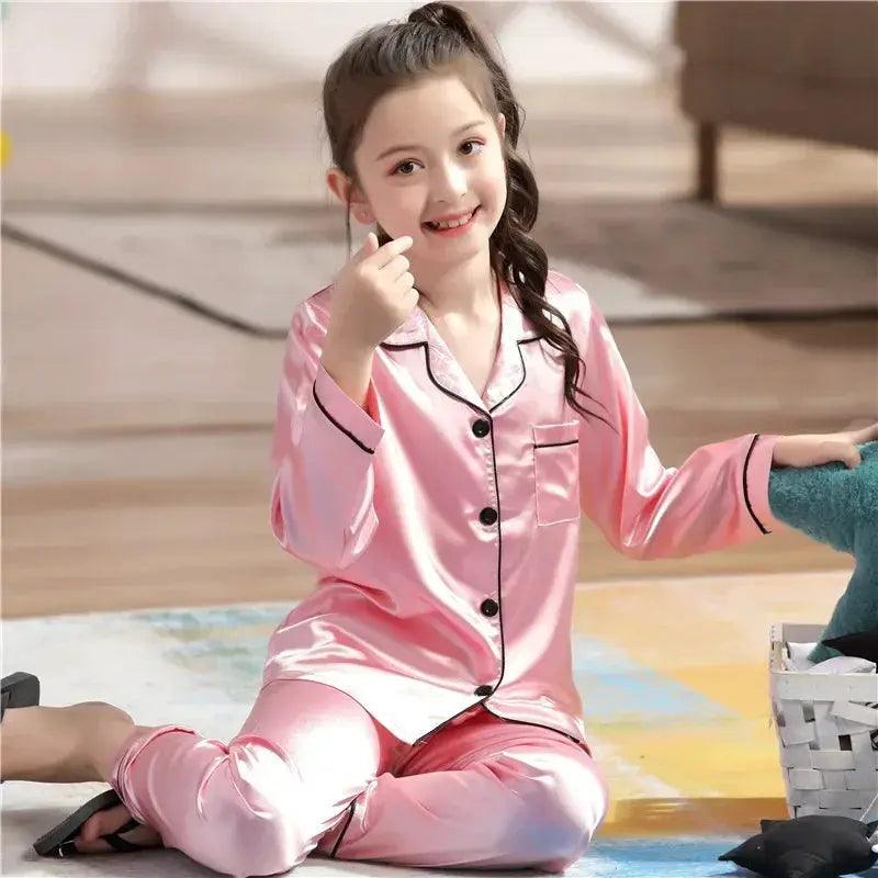  Luxurious Satin Silk Pajama Set Ages 2 to 14 Toyland EU -  ToylandEU™
