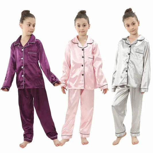  Luxurious Silk Satin Pajama Set 3 To 13 Toyland EU -  ToylandEU™