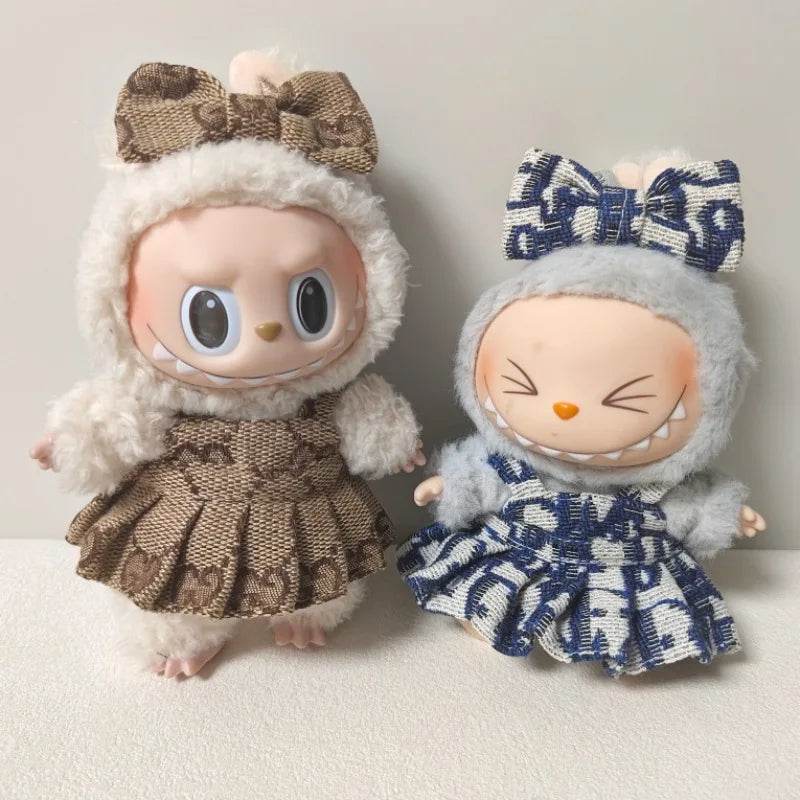 Luxury Doll Outfit Set with Bow Headband for 17cm Labubu II Dolls and Party Play - ToylandEU