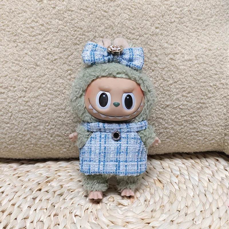 Luxury Doll Outfit Set with Bow Headband for 17cm Labubu II Dolls and Party Play - ToylandEU