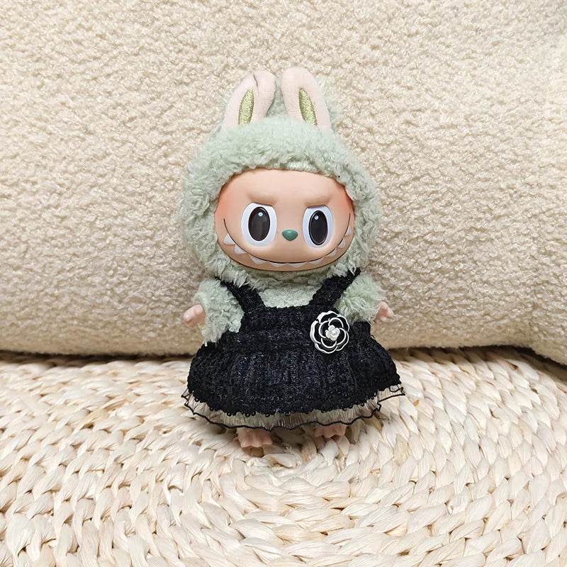 Luxury Doll Outfit Set with Bow Headband for 17cm Labubu II Dolls and Party Play - ToylandEU