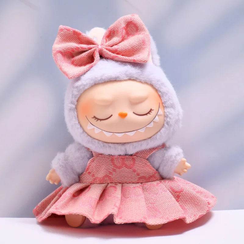 Luxury Doll Outfit Set with Bow Headband for 17cm Labubu II Dolls and Party Play - ToylandEU