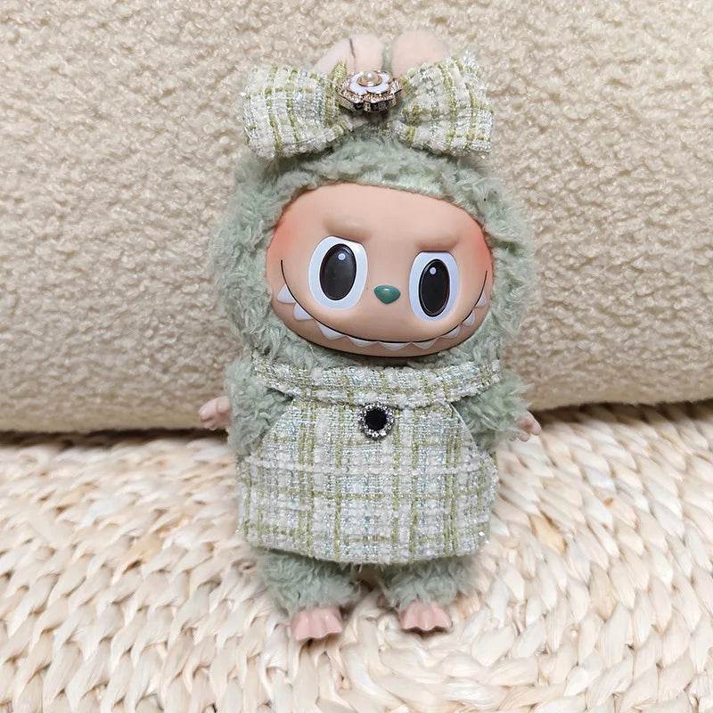 Luxury Doll Outfit Set with Bow Headband for 17cm Labubu II Dolls and Party Play - ToylandEU