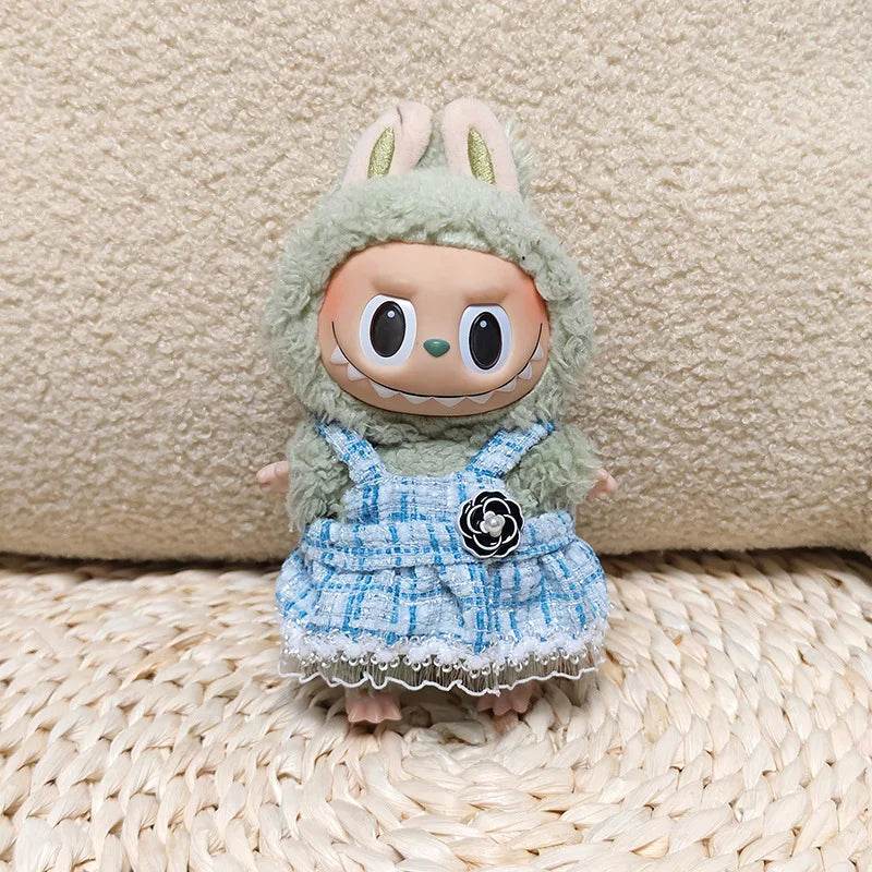 Luxury Doll Outfit Set with Bow Headband for 17cm Labubu II Dolls and Party Play - ToylandEU