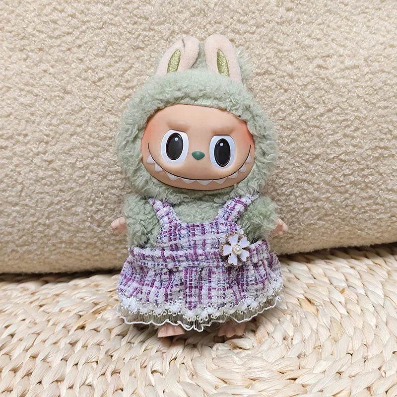 Luxury Doll Outfit Set with Bow Headband for 17cm Labubu II Dolls and Party Play - ToylandEU