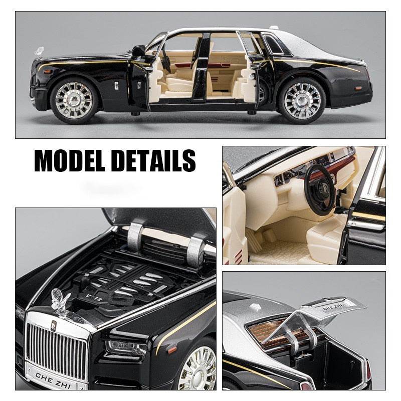 Luxury Rolls Royce Phantom 1:24 Scale Diecast Model Car Collectible - ToylandEU