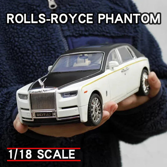 Luxy Diecast Model Car Rolls Royce Phantom With Sound And Light For Kids - ToylandEU
