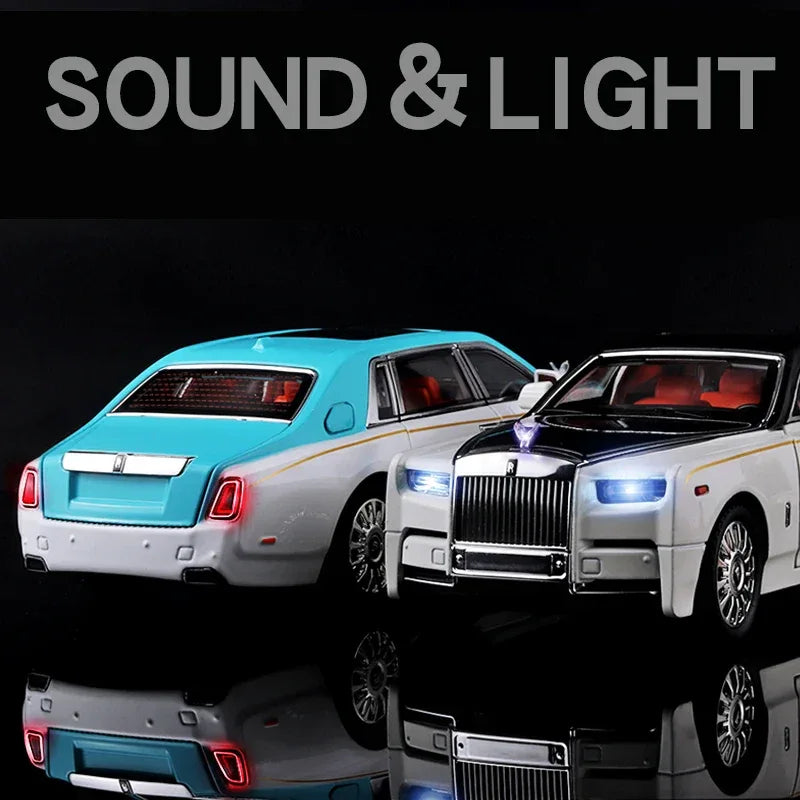 Luxy Diecast Model Car Rolls Royce Phantom With Sound And Light For Kids - ToylandEU