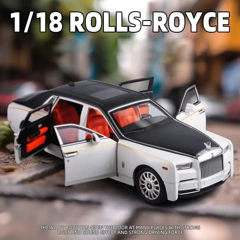 Luxy Diecast Model Car Rolls Royce Phantom With Sound And Light For Kids - ToylandEU