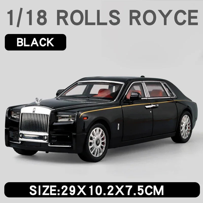 Luxy Diecast Model Car Rolls Royce Phantom With Sound And Light For Kids - ToylandEU