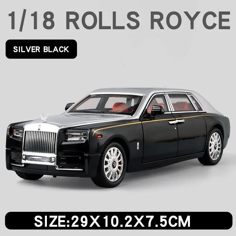 Luxy Diecast Model Car Rolls Royce Phantom With Sound And Light For Kids - ToylandEU
