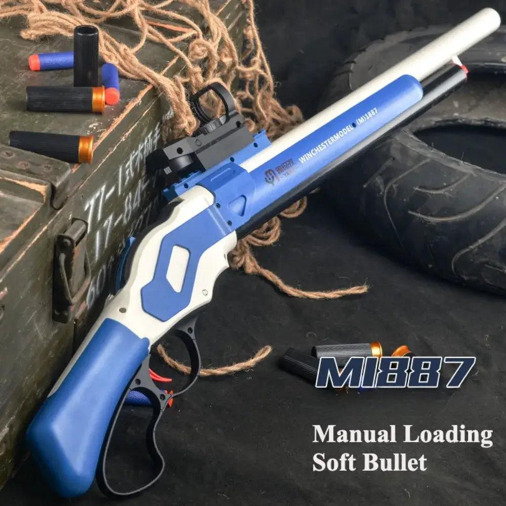 M1887 Style Toy Gun Blaster Soft Bullets Safe ABS -  ToylandEU™