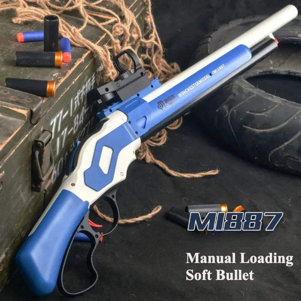 M1887 Style Toy Gun Blaster With Soft Bullets Shell Ejection - ToylandEU