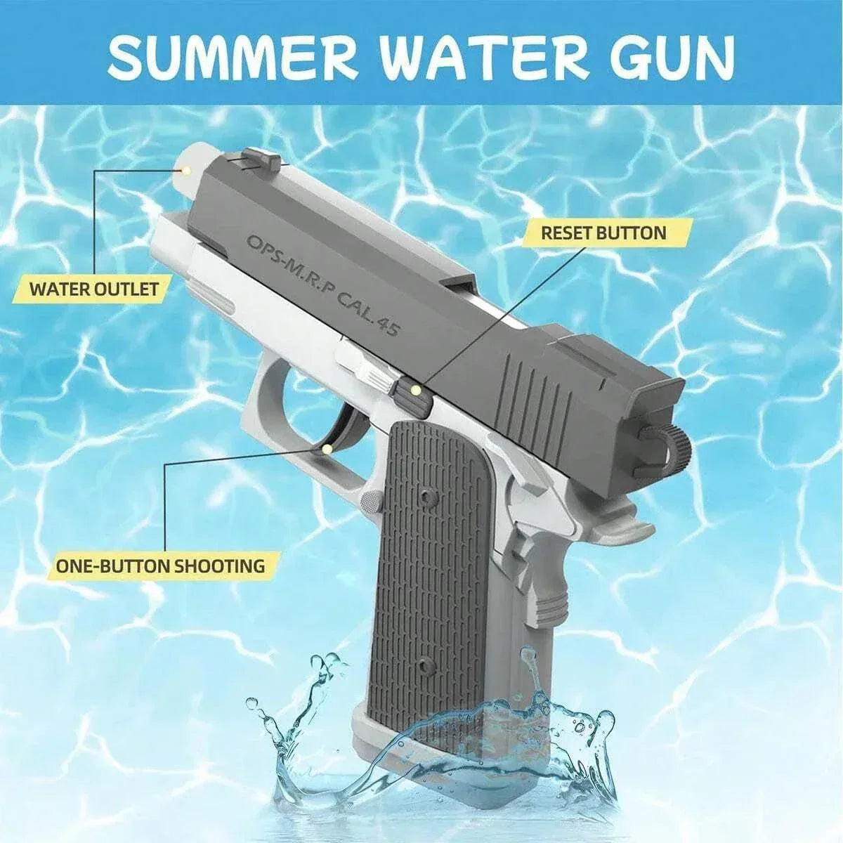 M1911 Water Guns Pistol Toy Squirt Guns for Summer Fun - ToylandEU